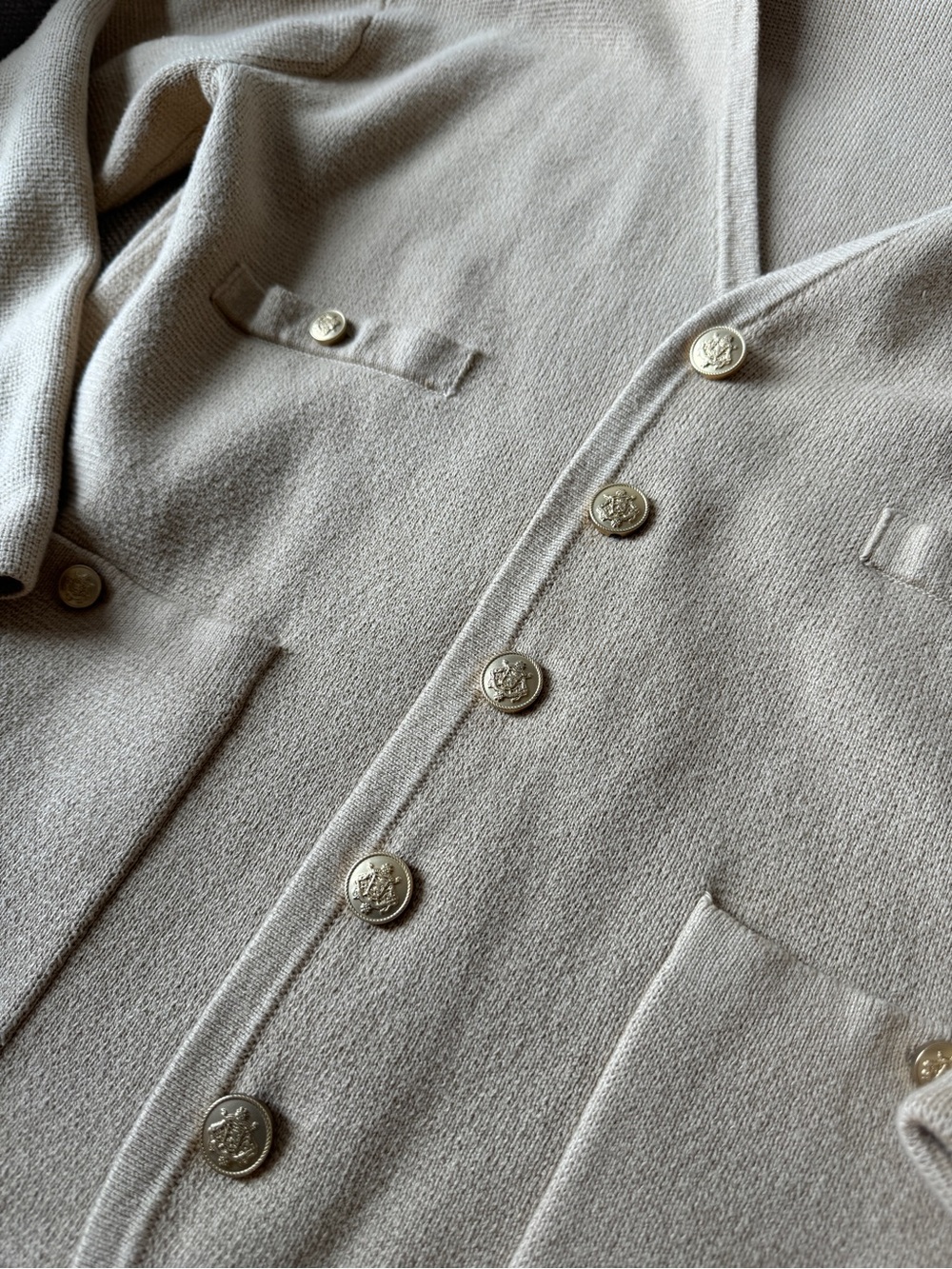 J. Crew Camel Button-Front Pocket Cardigan - Picture 3 of 5